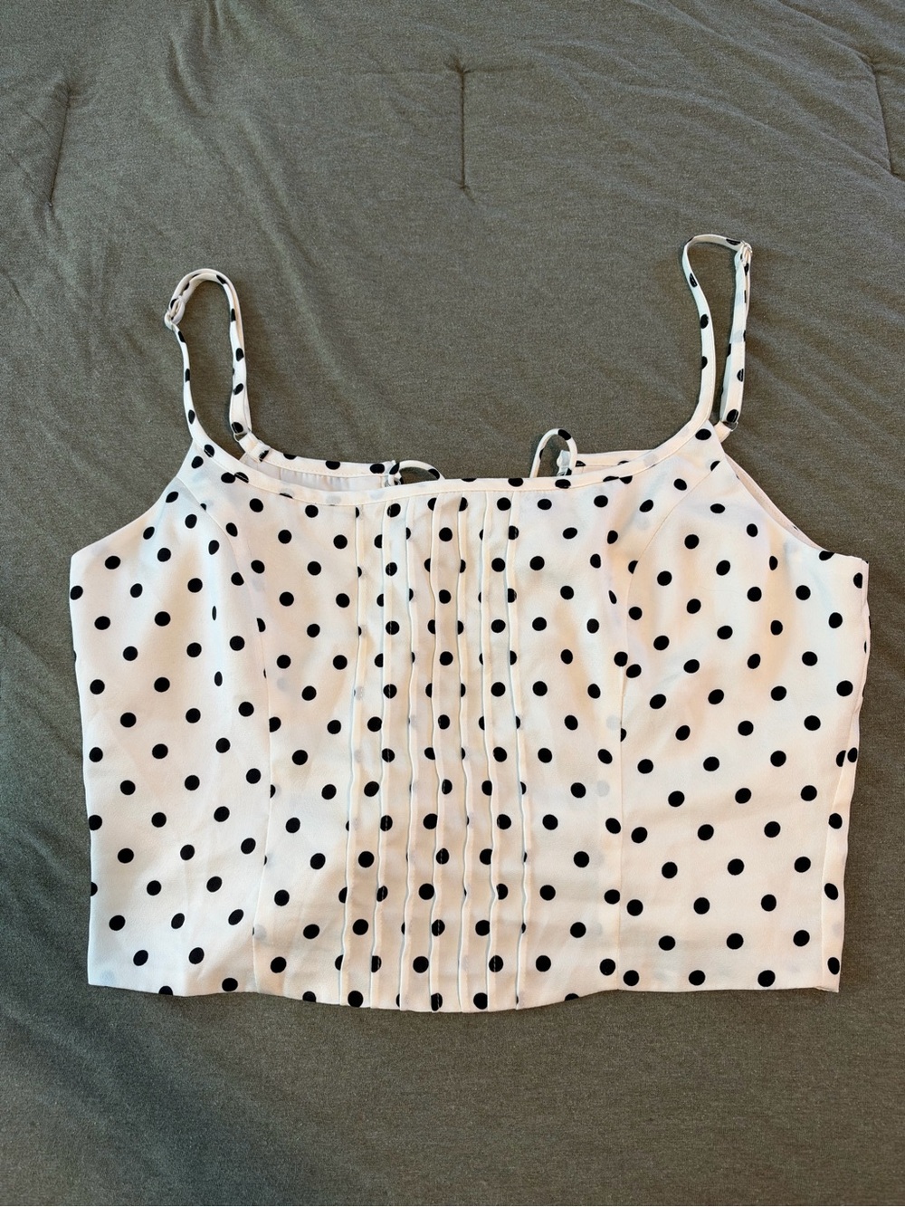 FORE lace-up corset style cropped tank (M)